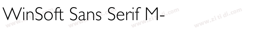 WinSoft Sans Serif M字体转换